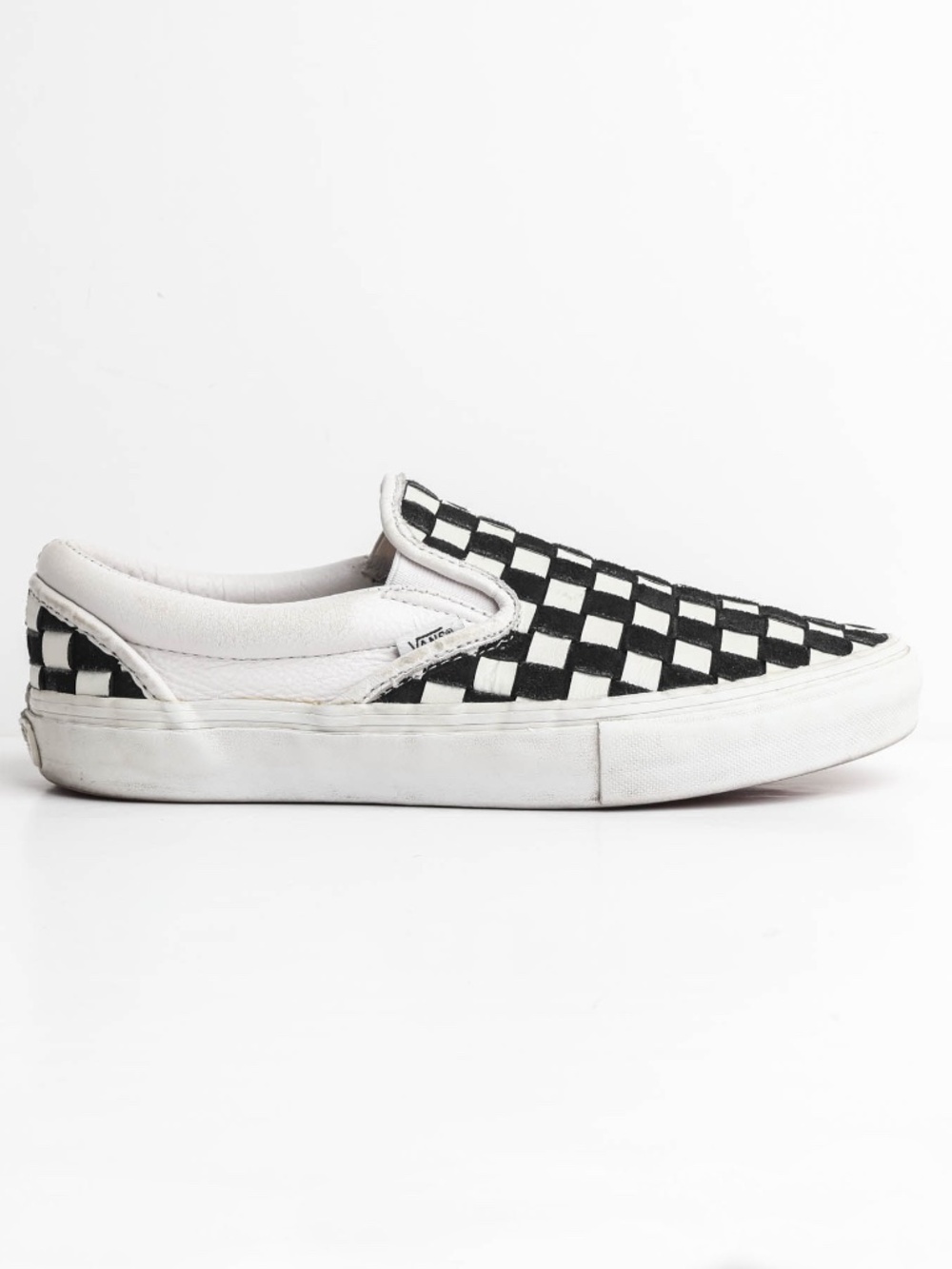 Super Rare Vans x Barneys New York OG LX Woven Leather Checker Slip On 2015